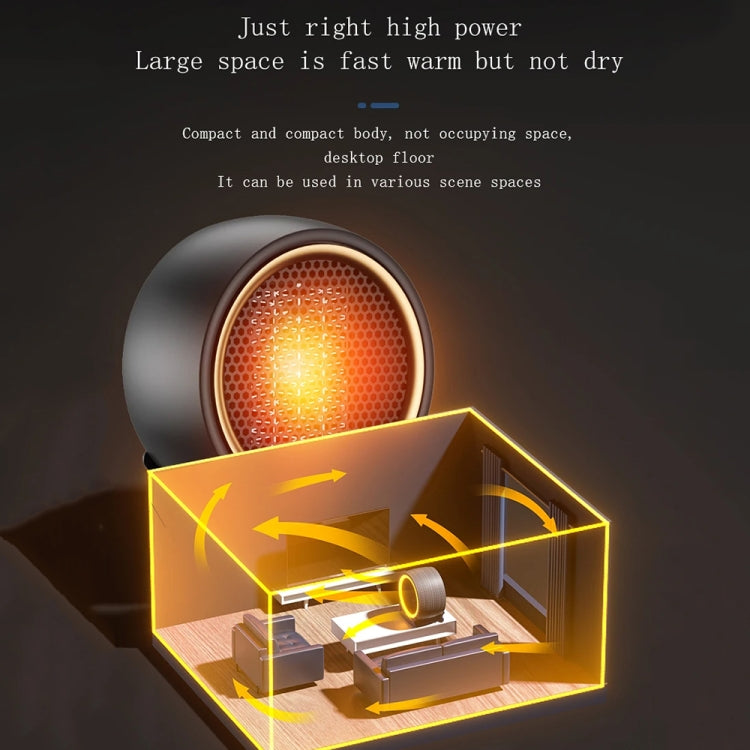 1800W Desktop High-power Two-speed Heater Household Fast Heating Heater, Spec: UK Plug