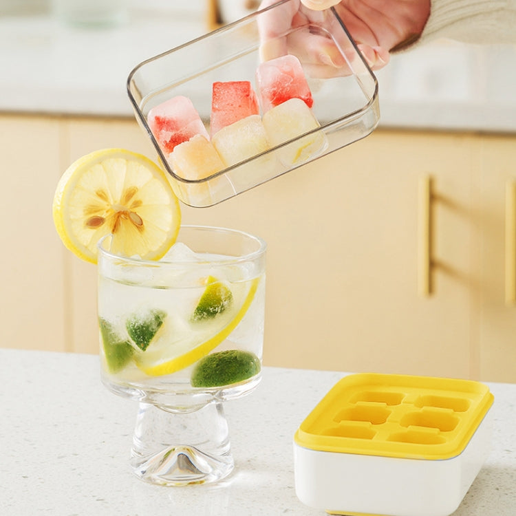Mini Press Type Ice Cube Mold Food Silicone 6 Cubes Easy to Release Household Ice Lolly Making Box