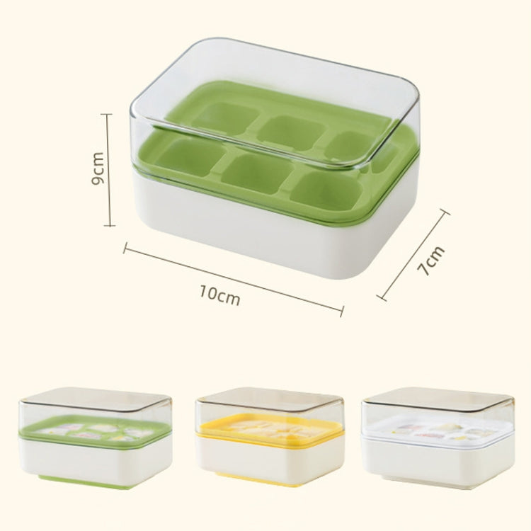 Mini Press Type Ice Cube Mold Food Silicone 6 Cubes Easy to Release Household Ice Lolly Making Box