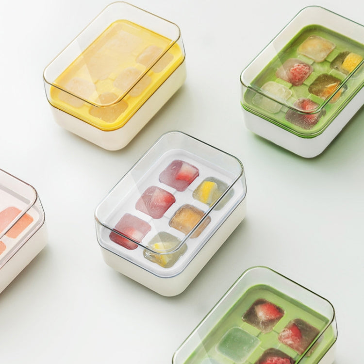 Mini Press Type Ice Cube Mold Food Silicone 6 Cubes Easy to Release Household Ice Lolly Making Box