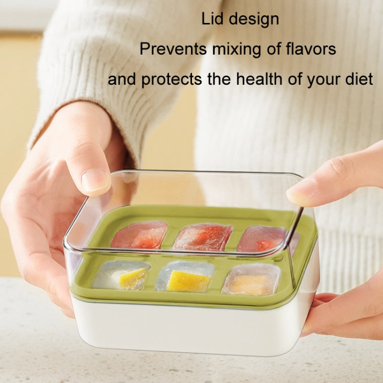 Mini Press Type Ice Cube Mold Food Silicone 6 Cubes Easy to Release Household Ice Lolly Making Box