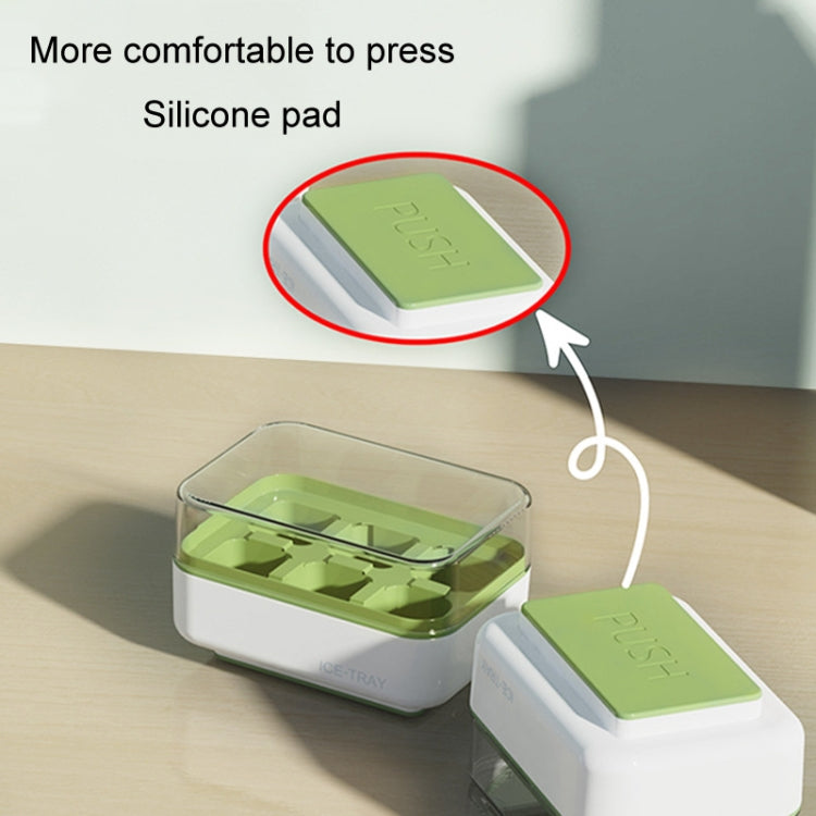 Mini Press Type Ice Cube Mold Food Silicone 6 Cubes Easy to Release Household Ice Lolly Making Box