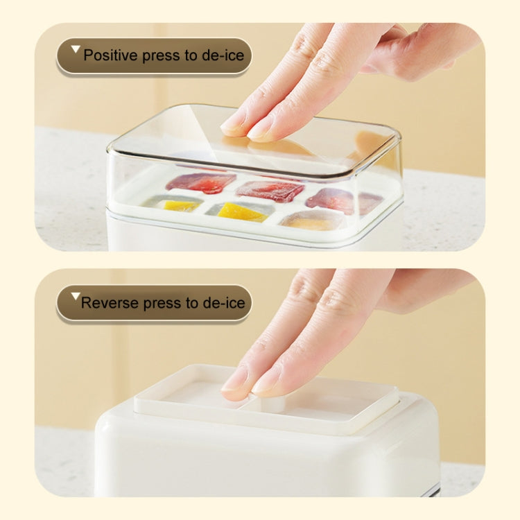 Mini Press Type Ice Cube Mold Food Silicone 6 Cubes Easy to Release Household Ice Lolly Making Box