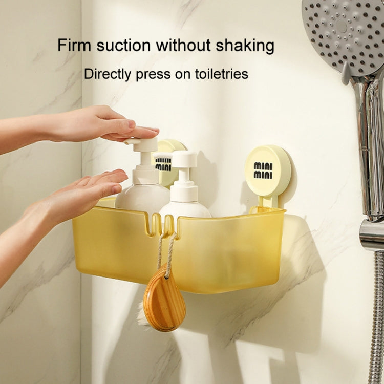 Suction Cup Organizer Home Bathroom Hanging Basket Shelf Wall-mounted Kitchen No-Punch Storage Rack, Spec: Large