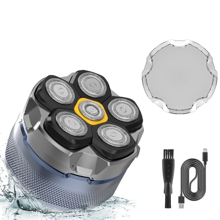 Magnetic Intelligent Six-Blade Washable Electric Shaver - USB