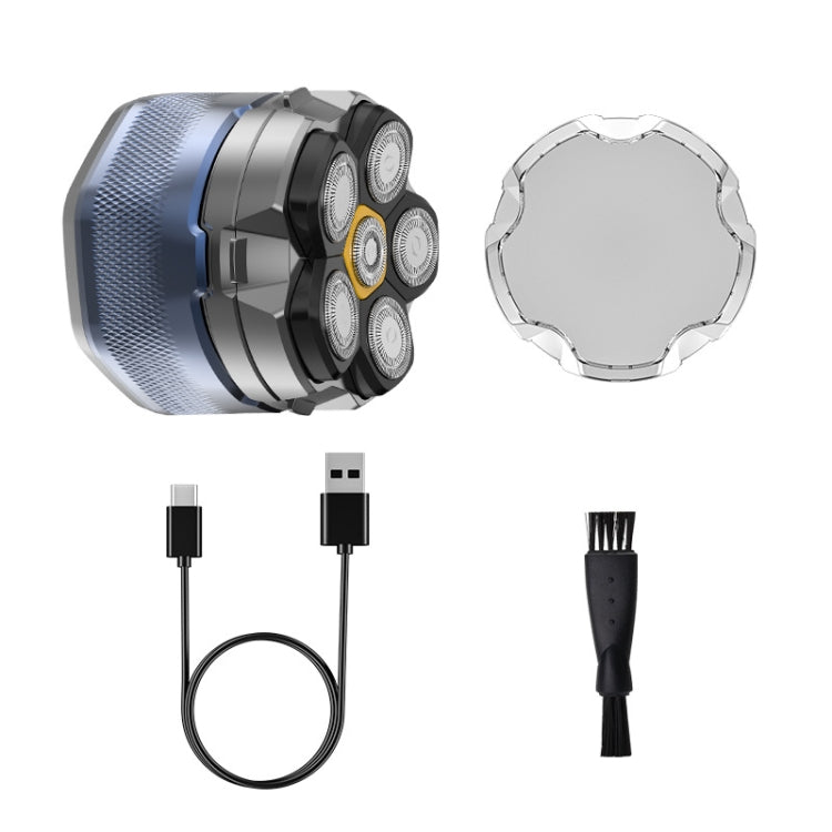 Magnetic Intelligent Six-Blade Washable Electric Shaver - USB