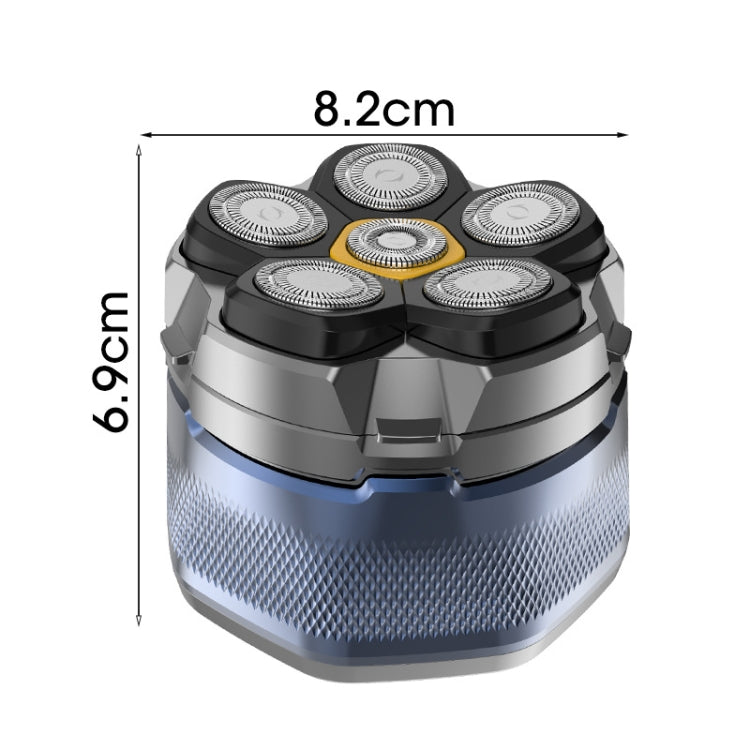Magnetic Intelligent Six-Blade Washable Electric Shaver - USB