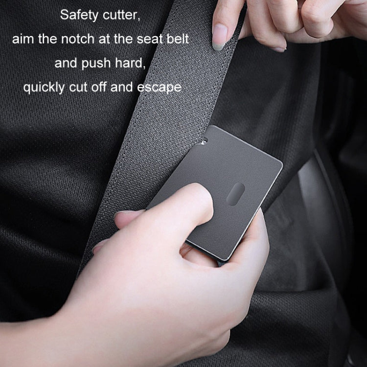 Car Window Breaking Safety Card Emergency Life-Saving Hammer - 8.5x5.5cm
