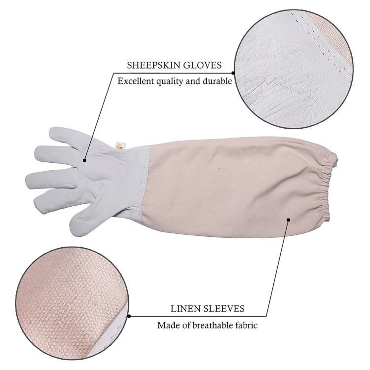 4-in-1 Anti-bee Clothing + Scraper + Bee Brush + Anti-bee Gloves Beekeeping Set - Free Size