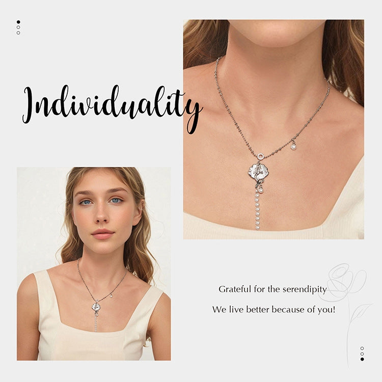 Copper Material Elegant Mermaid Special Shell Necklace - YIN113
