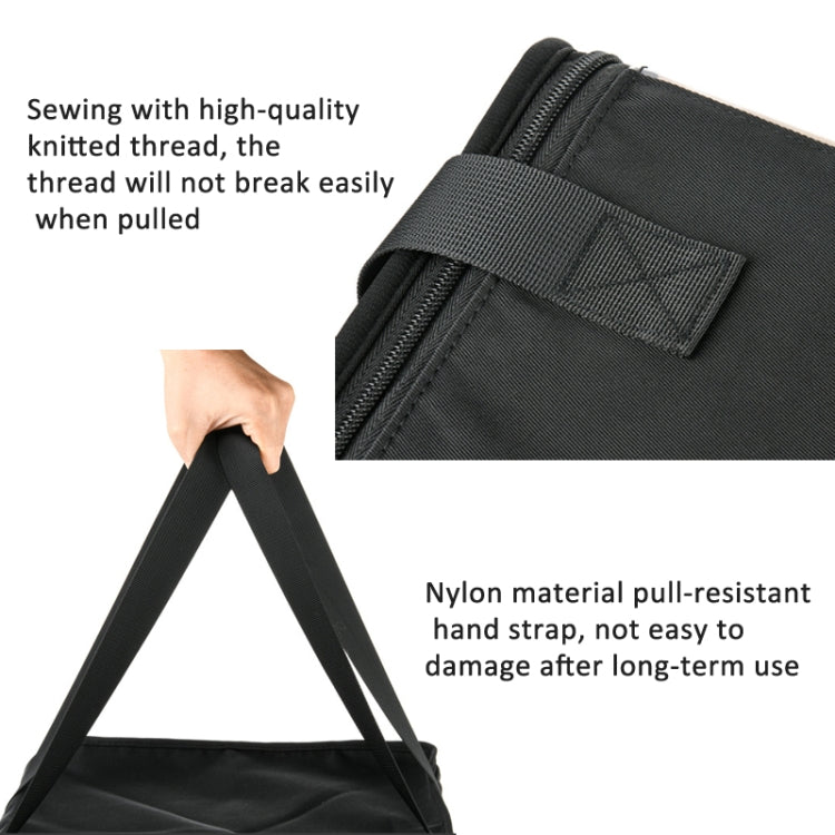 Transparent Vinyl Record Storage Bag Holds up to 50 Vinyl Albums Within 12 Inch - Black