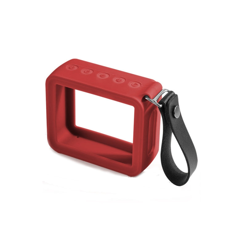 For JBL GO 2 Speaker Silicone Cover with PU Hand Strap Anti-lost Audio Protective Case