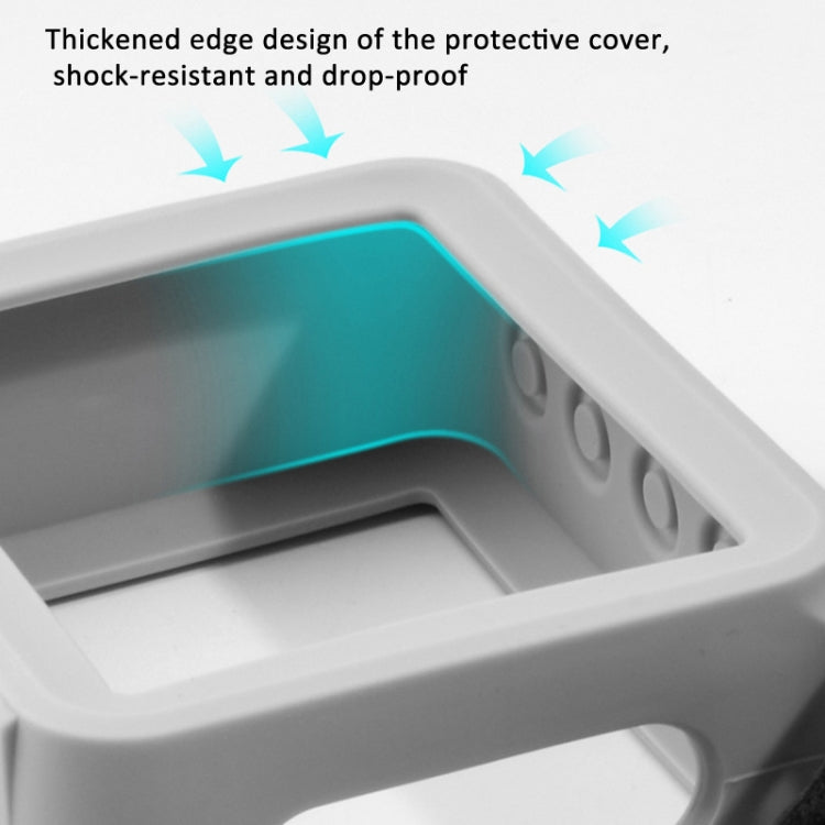 For JBL GO 2 Speaker Silicone Cover with PU Hand Strap Anti-lost Audio Protective Case
