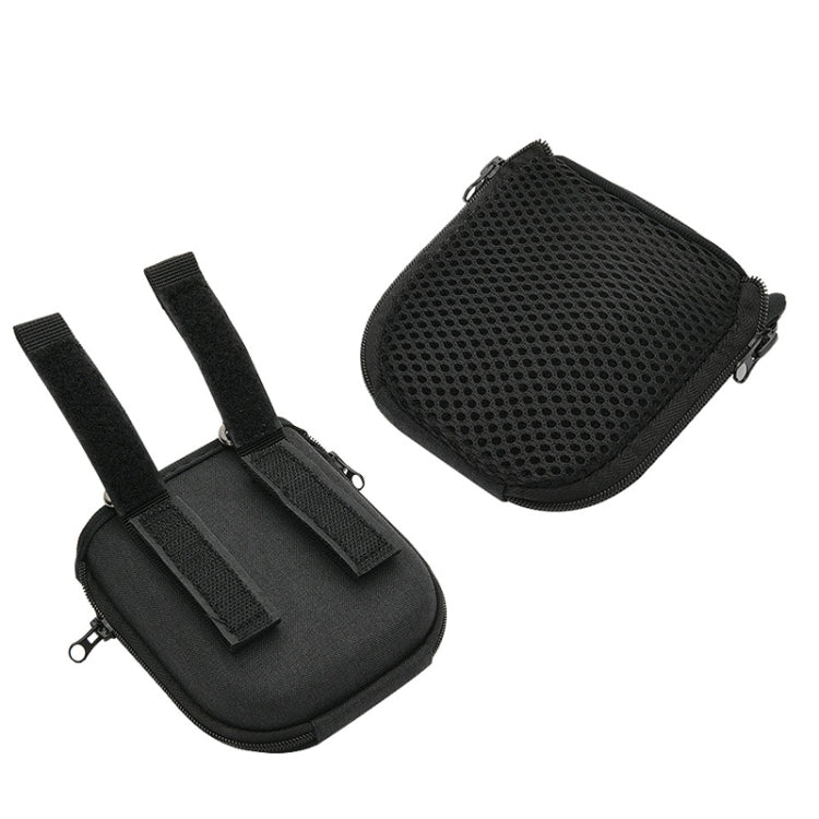 For JBL Go 4 / Go 3 / Clip 5 Speaker Shoulder Bag Mesh Opening Mouth EVA Carrying Case - Black