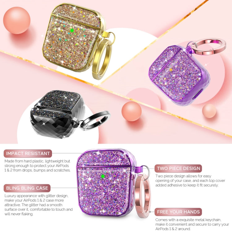 For Airpods 1 / 2 AhaStyle PT119 Wireless Earphone Split Electroplated Protective Case