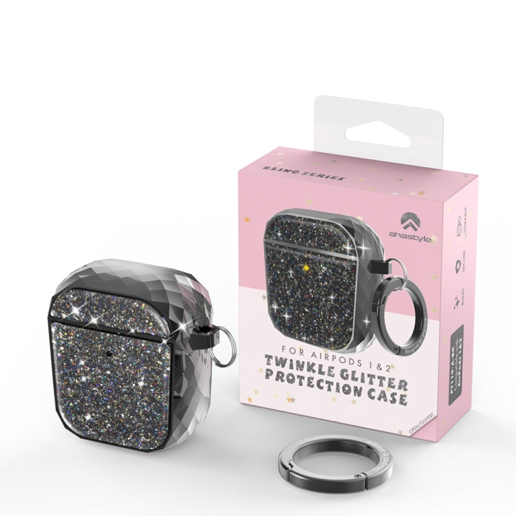 For Airpods 1 / 2 AhaStyle PT119 Wireless Earphone Split Electroplated Protective Case