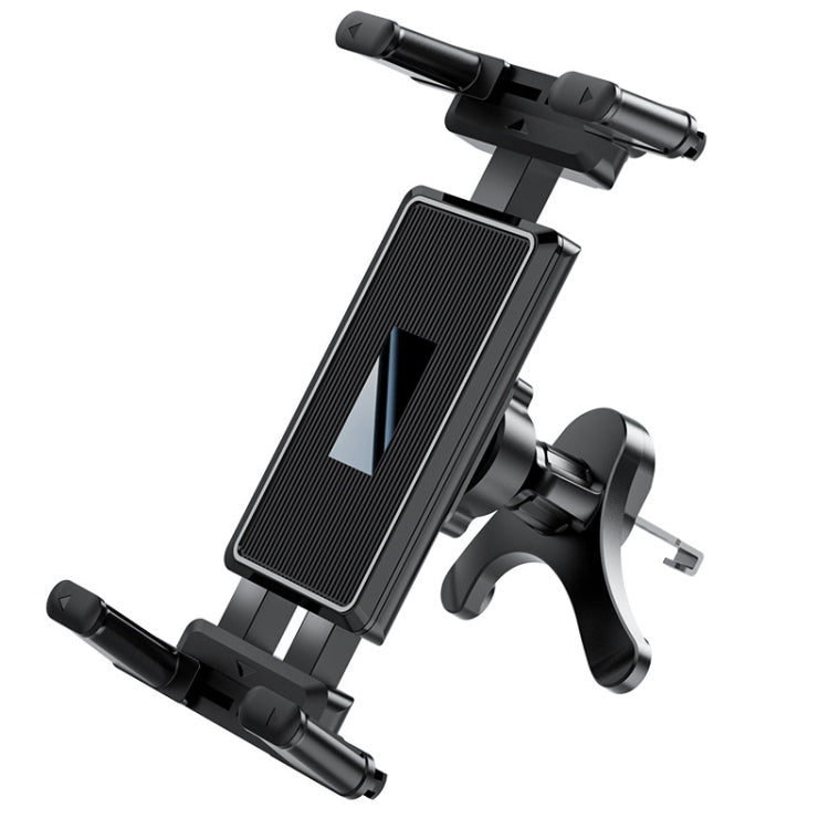 Car Air Conditioner Vent Folding Screen Cell Phone Tablet Universal Bracket - Black