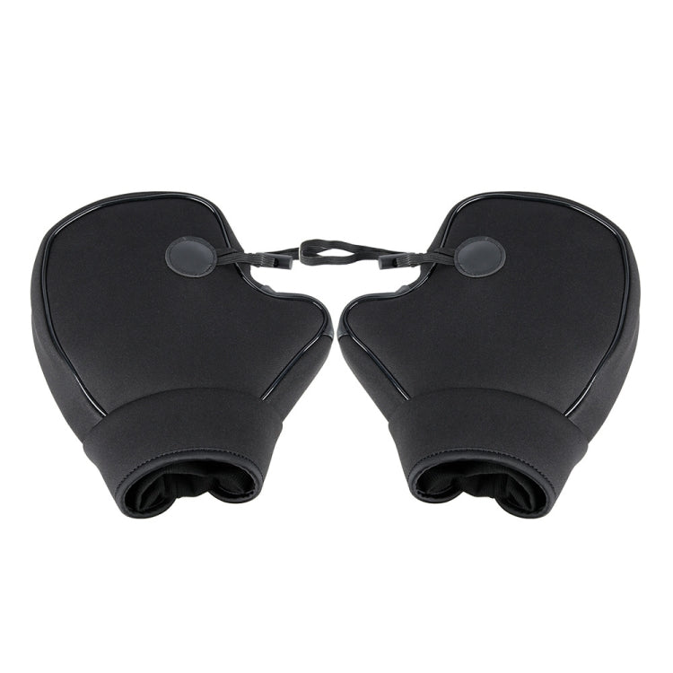 Motorcycle Riding Velvet Warm Grip Gloves - Black