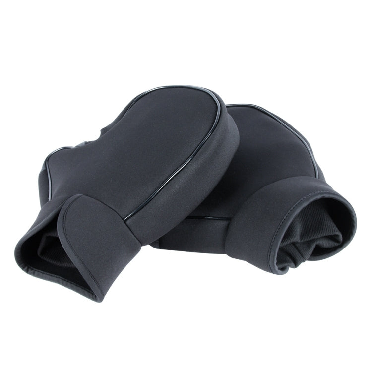 Motorcycle Riding Velvet Warm Grip Gloves - Black