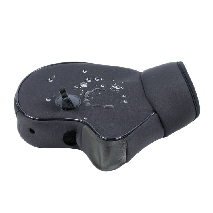 Motorcycle Riding Velvet Warm Grip Gloves - Black