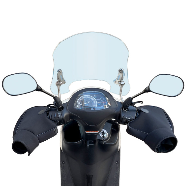 Motorcycle Riding Velvet Warm Grip Gloves - Black