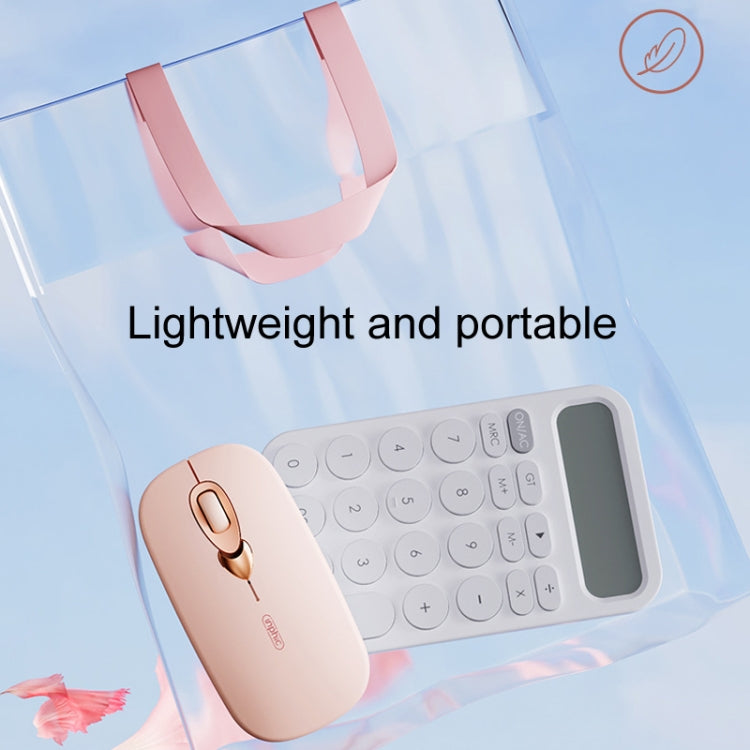 Inphic Q8 Gen 2 Bluetooth Mouse Wireless Silent Charging Office Business Girls Laptop Mouse - Milk Tea Color