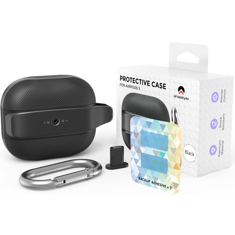 For AirPods 3 AhaStyle PT179 TPU+Silicone Split Protective Case