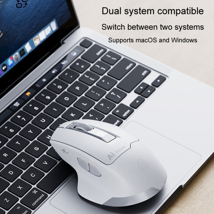 Inphic S6 Voice Mouse Wireless Bluetooth Dual-mode Charging Silent Smart Voice Controlled Typing AI Office Home Mouse - Gray