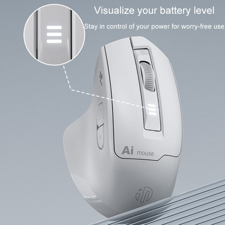 Inphic S6 Voice Mouse Wireless Bluetooth Dual-mode Charging Silent Smart Voice Controlled Typing AI Office Home Mouse - Gray