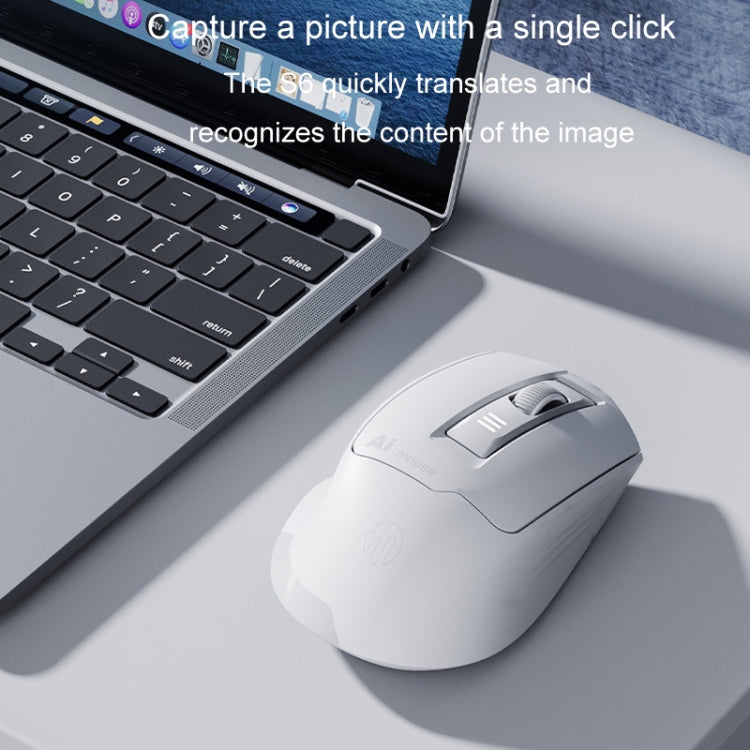 Inphic S6 Voice Mouse Wireless Bluetooth Dual-mode Charging Silent Smart Voice Controlled Typing AI Office Home Mouse - Gray