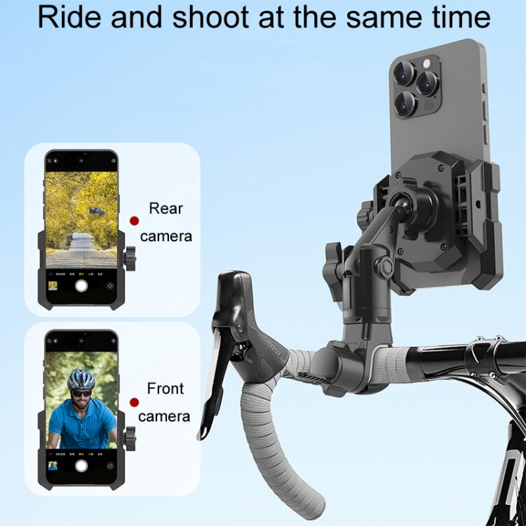 Bicycle Mountain Bike Riding Shockproof Navigation Cell Phone Holder - Black