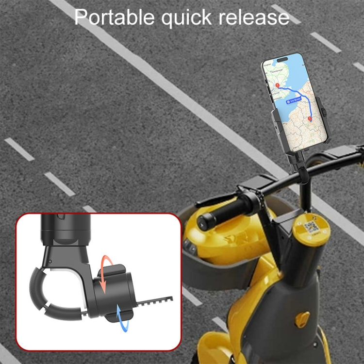 Bicycle Mountain Bike Riding Shockproof Navigation Cell Phone Holder - Black