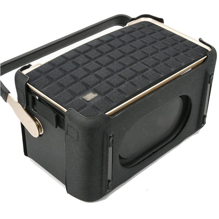 For JBL Authentics 300 Speaker EVA Protective Cover Portable Case With Shoulder Strap - Black