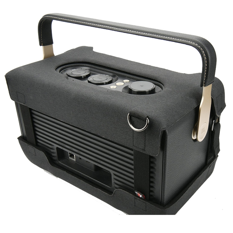 For JBL Authentics 300 Speaker EVA Protective Cover Portable Case With Shoulder Strap - Black