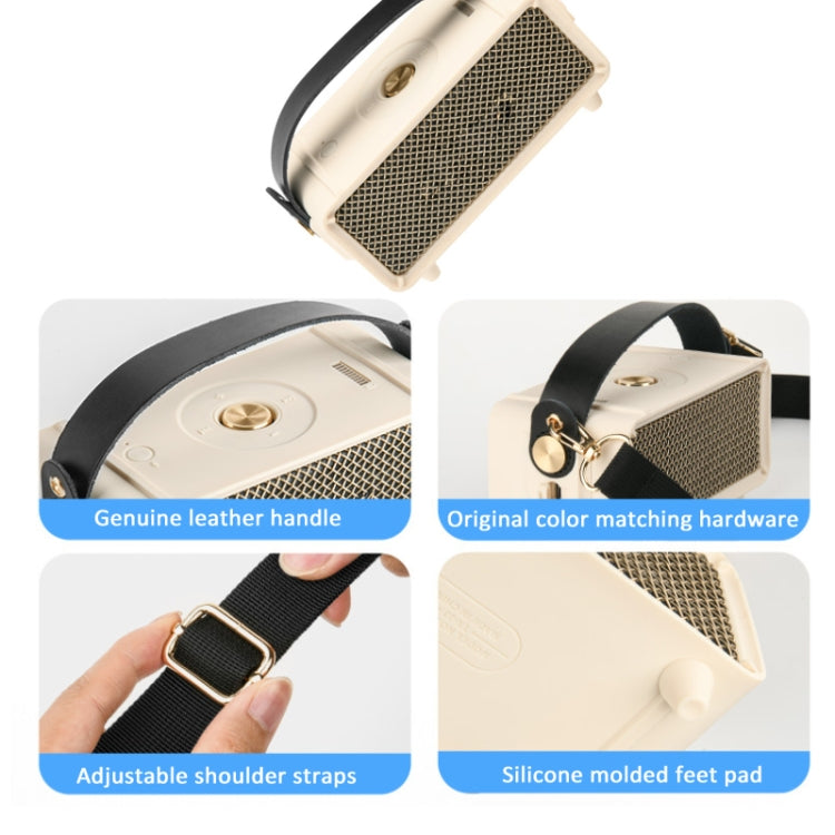 For Marshall Emberton II Speaker Silicone Protective Cover with Shoulder Strap Carrying Case