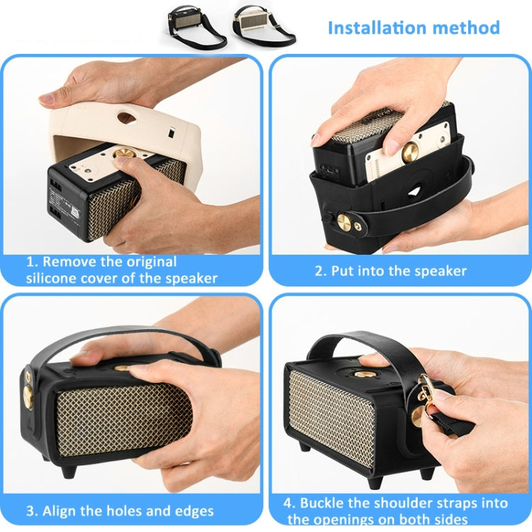 For Marshall Emberton II Speaker Silicone Protective Cover with Shoulder Strap Carrying Case
