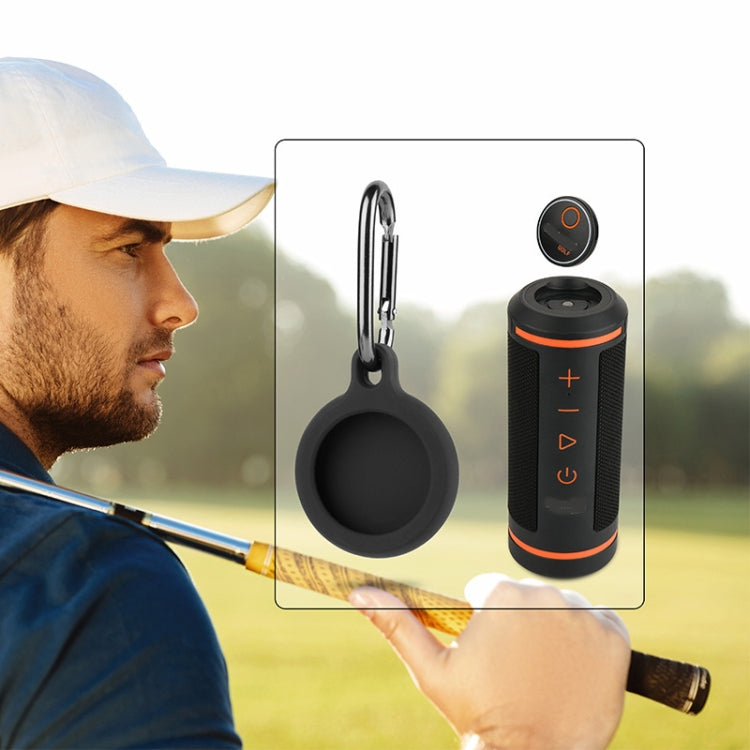 For Bushnell Wingman Golf GPS Speaker Remote Control Silicone Cover With Hook - Black