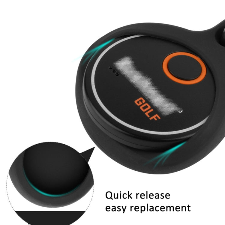 For Bushnell Wingman Golf GPS Speaker Remote Control Silicone Cover With Hook - Black