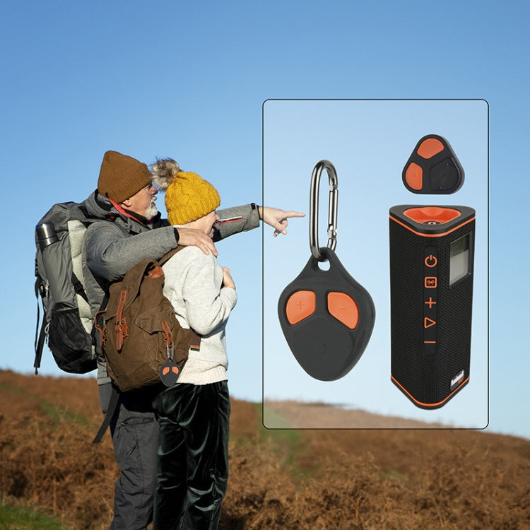 For Bushnell Wingman View Golf GPS Speaker Remote Control Silicone Protective Case With Hook - Black