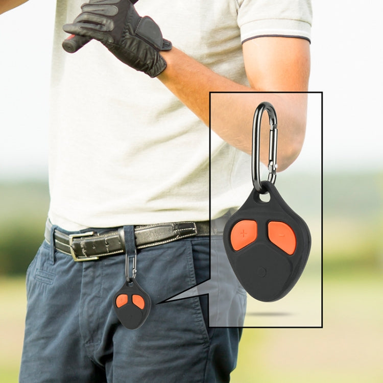 For Bushnell Wingman View Golf GPS Speaker Remote Control Silicone Protective Case With Hook - Black