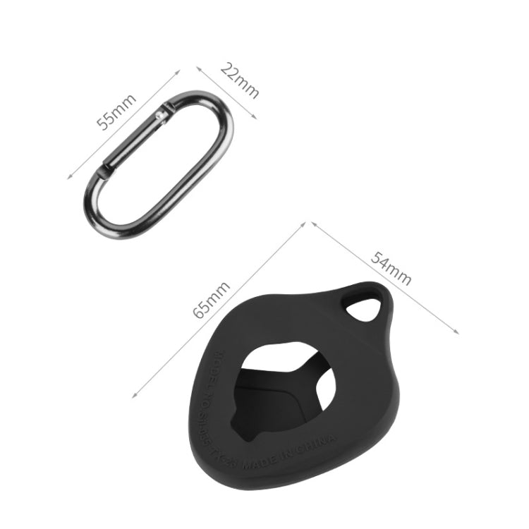 For Bushnell Wingman View Golf GPS Speaker Remote Control Silicone Protective Case With Hook - Black