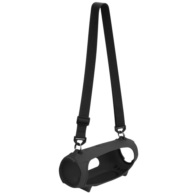 For JBL Charge 5 Speaker Silicone Case with Shoulder Strap Carrying Bag