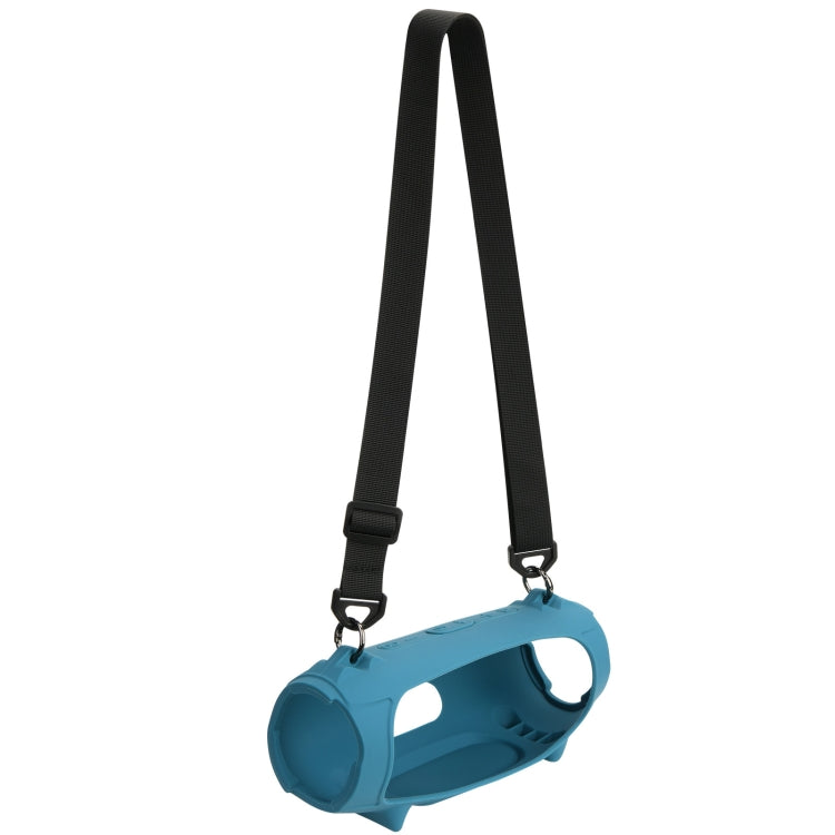 For JBL Charge 5 Speaker Silicone Case with Shoulder Strap Carrying Bag