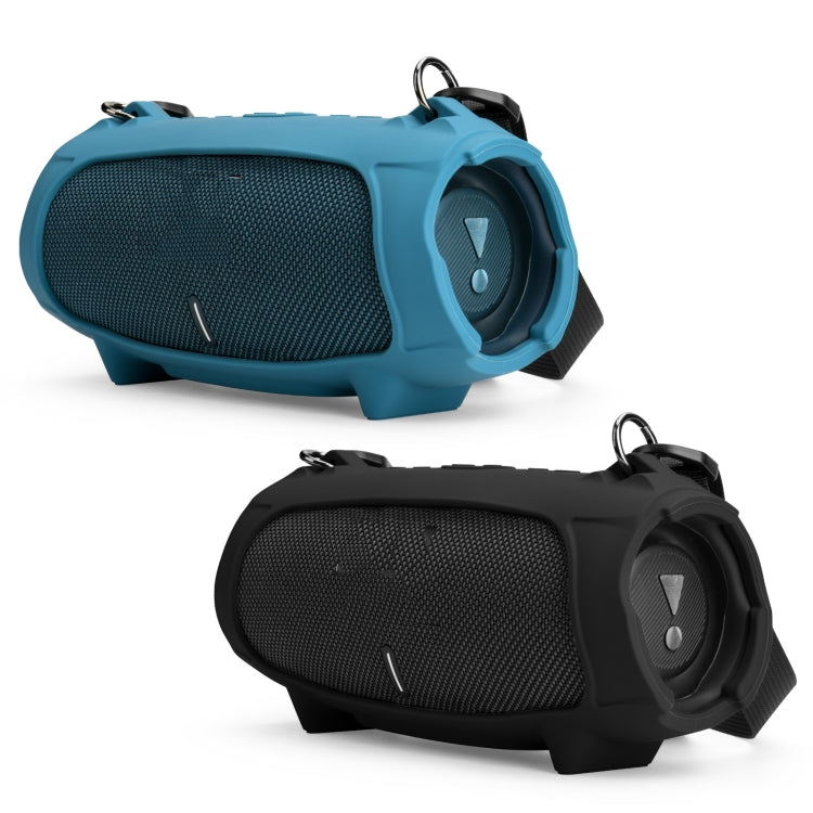 For JBL Charge 5 Speaker Silicone Case with Shoulder Strap Carrying Bag