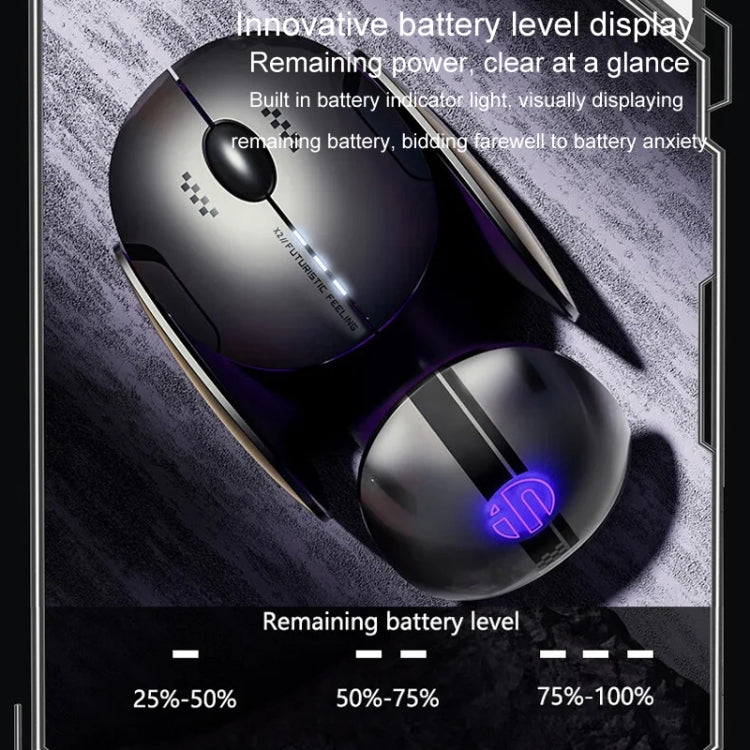 Inphic X2 Bluetooth Wireless Mouse Tri-Mode Silent Rechargeable Office Gaming Laptop Mouse - Liquid Metal Gray