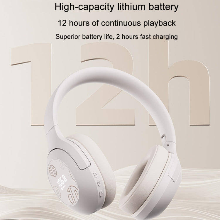 Inphic H1S Bluetooth Wireless Headphones Headset FM Listening Exam Hi-Res Audio Earphones - Khaki