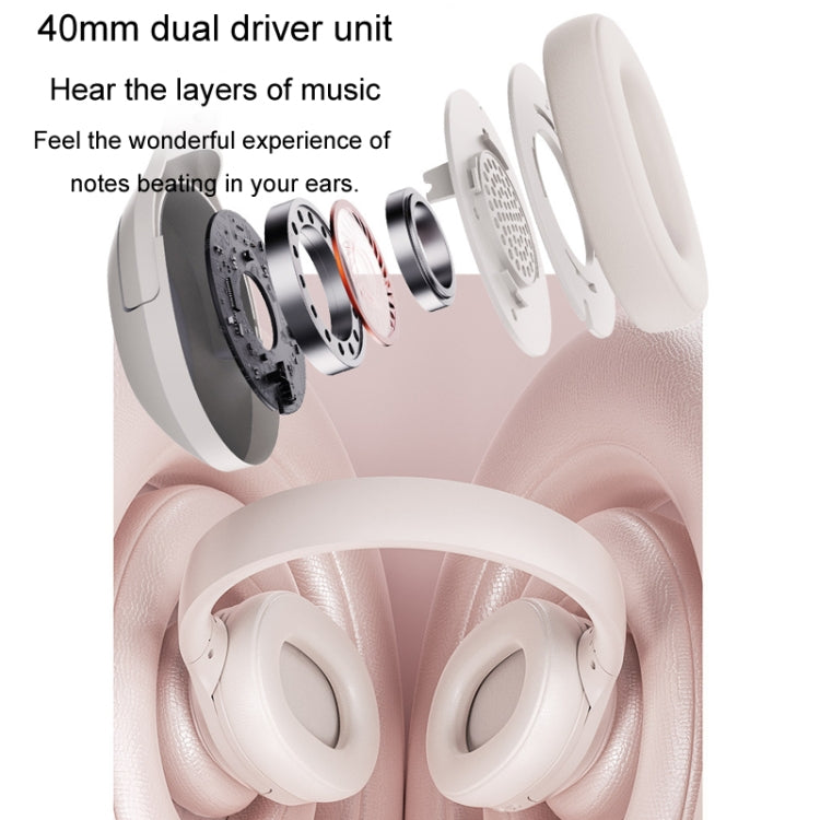Inphic H1S Bluetooth Wireless Headphones Headset FM Listening Exam Hi-Res Audio Earphones - Khaki