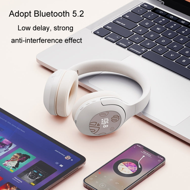 Inphic H1S Bluetooth Wireless Headphones Headset FM Listening Exam Hi-Res Audio Earphones - Khaki