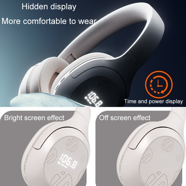 Inphic H1S Bluetooth Wireless Headphones Headset FM Listening Exam Hi-Res Audio Earphones - Khaki