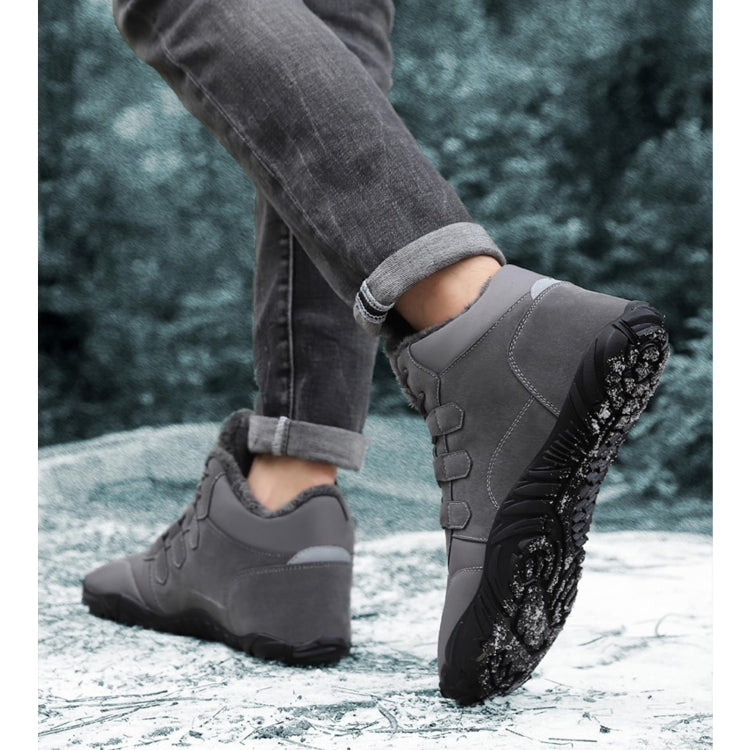 Warm Fur Lined Hiking Sneakers Waterproof Non Slip Snow Boot For Men and Women, Size: 39